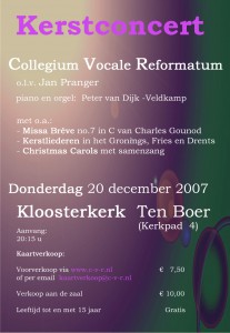 poster Kerstconcert 2007